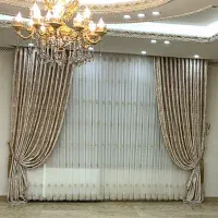 پرده پارچهای طرحدار سفید با اقساط ویژه|پرده، رانر، رومیزی|اهواز, کوی بشارت|دیوار