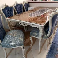 مبل خوش رنگ هفت نفره با میز نهارخوری ست ۸نفر|مبلمان خانگی و میز عسلی|قشم, |دیوار