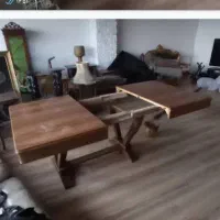 میز ناهار خوری فرنگی تمام چوب ب گردو حتی صفحه میز|میز و صندلی غذاخوری|تهران, ونک|دیوار