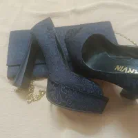 یک جفت کیف و کفش سرمه ای ساسز36|کیف، کفش، کمربند|سمنان, |دیوار