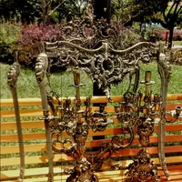 آینه شمعدان.  میز کنسول برنجی کل منطقه مشهد