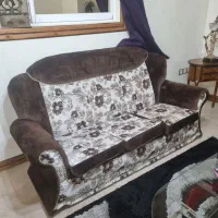 مبل راحتی مبلیران آینه و آباژور و دو عدد میز