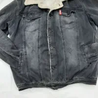 کاپشن لی سنگشور مردانه رنگ ذغالی خز دار