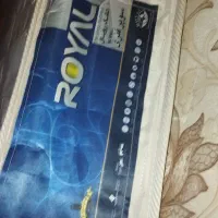 تشک فنری دو نفره رویال و دو عدد زیر تختی چوبی