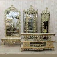 برنز بوفه برنج ساعت آینه کنسول جاکفشی برنزی برنجی