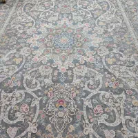 فرش گل برجسته طوسی نقره‌ای|فرش|قم, زنبیل آباد|دیوار