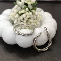 گوشواره دوجفت حلقه ای کوچک نقره|بدلیجات|ساوه, |دیوار