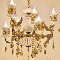 لوستر 9شعله طرح فرشته پرکار و سنگین (تولیدی رستمی)