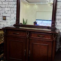 آینه وکنسول ساخت سفارشی بسیار زیبا|بوفه، ویترین، کنسول|رشت, جانبازان|دیوار