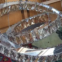 لوستر کریستال دو حلقه بدون استفاده و نو