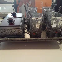 سرویس چای خوری پیوتر کاملا نو مناسب جهیزیه|ظروف سرو و پذیرایی|پیر بکران, |دیوار