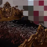 سرویس خواب سلطنتی طلایی منبت‌کاری +تشک خوشخواب