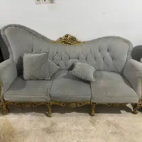 مبل سلطنتی ۷ نفره تمیز سه تا میز عسلی|مبلمان خانگی و میز عسلی|گنبد کاووس, |دیوار