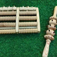 ماساژور چوبی کف پا و ماساژور وردنه ای