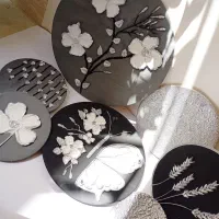 دیوارکوب هفت تکه مشکی نقره ای|تابلو، نقاشی، عکس|کرج, شاهین‌ویلا|دیوار