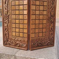 تخته نرد وصفحه شطرنج باچوب گردو  و راش منبت دست