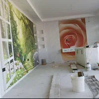 نصاب کاغذ دیواری و پوستر سه بعدی|خدمات پیشه و مهارت|چابهار, |دیوار