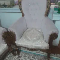 مبلمان استیل ۶نفره همراه با دوگل میز و یک میز وسط|مبلمان خانگی و میز عسلی|شاهین‌شهر, فردوسی|دیوار