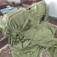 پرده ساتن با یالان