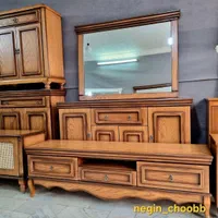 ست آینه کنسول / میز تلویزیون /جاکفشی سفید چوبی|بوفه، ویترین، کنسول|مشهد, طلاب|دیوار