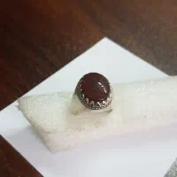 انگشتر ، نقره ، عقیق ، شرف شمس ، خطی