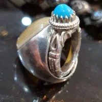 انگشتر یمنی کهنه فیروزه یاقوت تسبیح سندلوس و یسر|جواهرات|تهران, نیروی هوایی (پیروزی)|دیوار