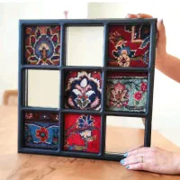 آینه طرح قالی  آینه دکوری سنتی|آینه|کرمان, |دیوار