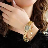 ساعت NK ظریف طلایی زنانه کادویی|ساعت|اصفهان, قلعه طبره|دیوار