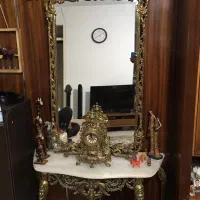 اینه کنسول ساعت یک جفت شمدان برنز|آینه|تهران, پاسداران|دیوار