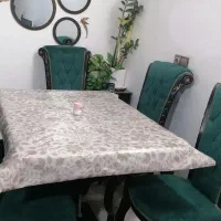 مبل هفت نفره و میز نهار خوری شیشه ای|مبلمان خانگی و میز عسلی|کاشان, قطب راوندی|دیوار