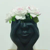 گلدان یا مجسمه دکوری طرح نیم چهره|مجسمه، تندیس، ماکت|رشت, حمیدیان|دیوار