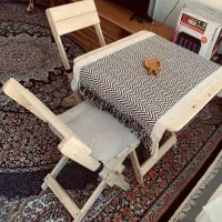 میز و صندلی چوبی تاشو