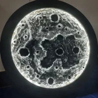 تابلو طرح ماه برجسته نئون دار