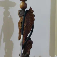 قلیان چوبی طرح شاه ماهی