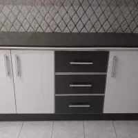 کابینت mdfنو همراه هود و سینک و شیر آب