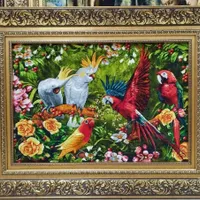 تابلو فرش دستباف طوطی /تابلوفرش ماندگار نقدواقساطی
