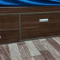 فروش تخت دو نفره Mdf به همراه ۲عدد پاتختی در حد نو|تخت و سرویس خواب|گنبد کاووس, |دیوار