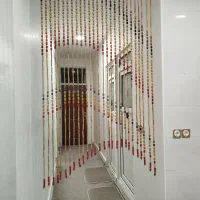 پرده چوبی طرح رنگین کمان