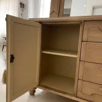 آیینه و کنسول تمام چوب|بوفه، ویترین، کنسول|تهران, جوانمردان (اندیشه)|دیوار