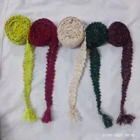 کلاه دست دوز نوزادی وتکبندک بافتنی نوزادی