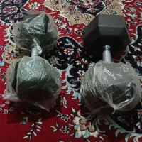 دمبل شش ضلعی به همراه دستکش بوکس حرفه‌ ای|تجهیزات ورزشی|شیراز, هفت تنان|دیوار