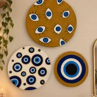 نقاشی دیوارکوب (بشقاب سفالی )