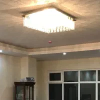 لوستر کریستالی کنترلی مستطیل|لوستر و چراغ آویز|کرج, گوهردشت|دیوار