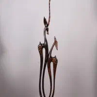 مجسمه چوبی /غزال چوبی