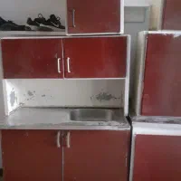 کابینت بدنه فلزی درب ام دی اف با سینک و شیر اهرمی|مصالح و تجهیزات ساختمان|ماهدشت, |دیوار