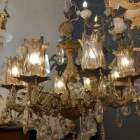 لوستر برنزی ۸ شاخه جفت