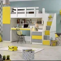 تخت خواب دو طبقه دونفره|تخت و سرویس خواب|اصفهان, باغ فدک|دیوار