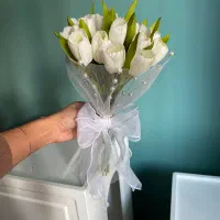 دسته گل عروس طبیعی و مصنوعی