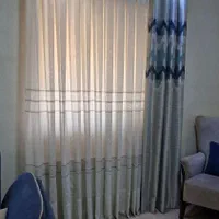 ۳پرده حریر کتان ترک پلیسه شده با والان و آستری|پرده، رانر، رومیزی|لاهیجان, کوی آزادگان|دیوار