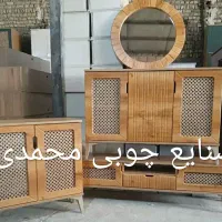 کنسول مدل حصیری دو رنگ سفید لیون|بوفه، ویترین، کنسول|قم, نیروگاه|دیوار